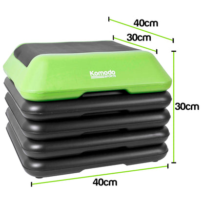 A dimensions diagram showing the size of a 5 level stepper