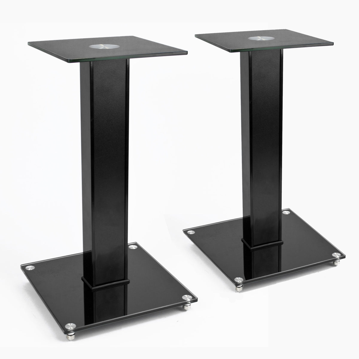 Black Glass Speaker Stands (Pair)