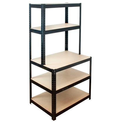 5-Tier Heavy Duty Garage Shelving Rack - Worktop