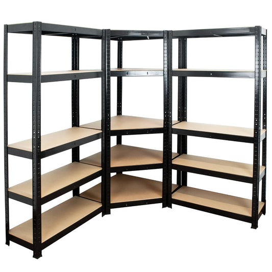 5-Tier Heavy Duty Garage Shelving Rack - Corner Set