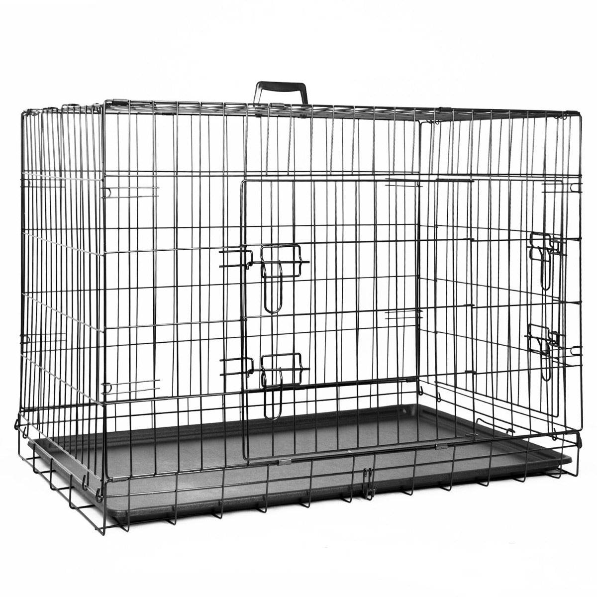 36" Double-Door Folding Metal Dog Crate
