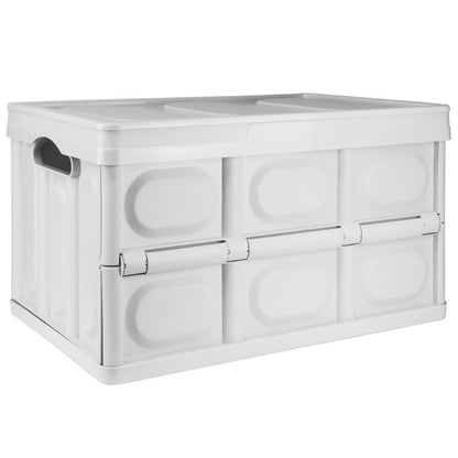 A white Stackable Folding Storage Box with Lid, shown on a plain white background.