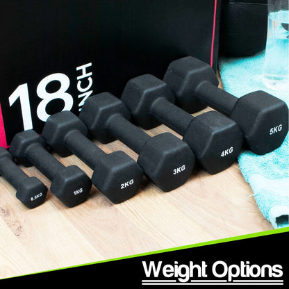 Non-Slip Neoprene Dumbbells Free Weights Pair