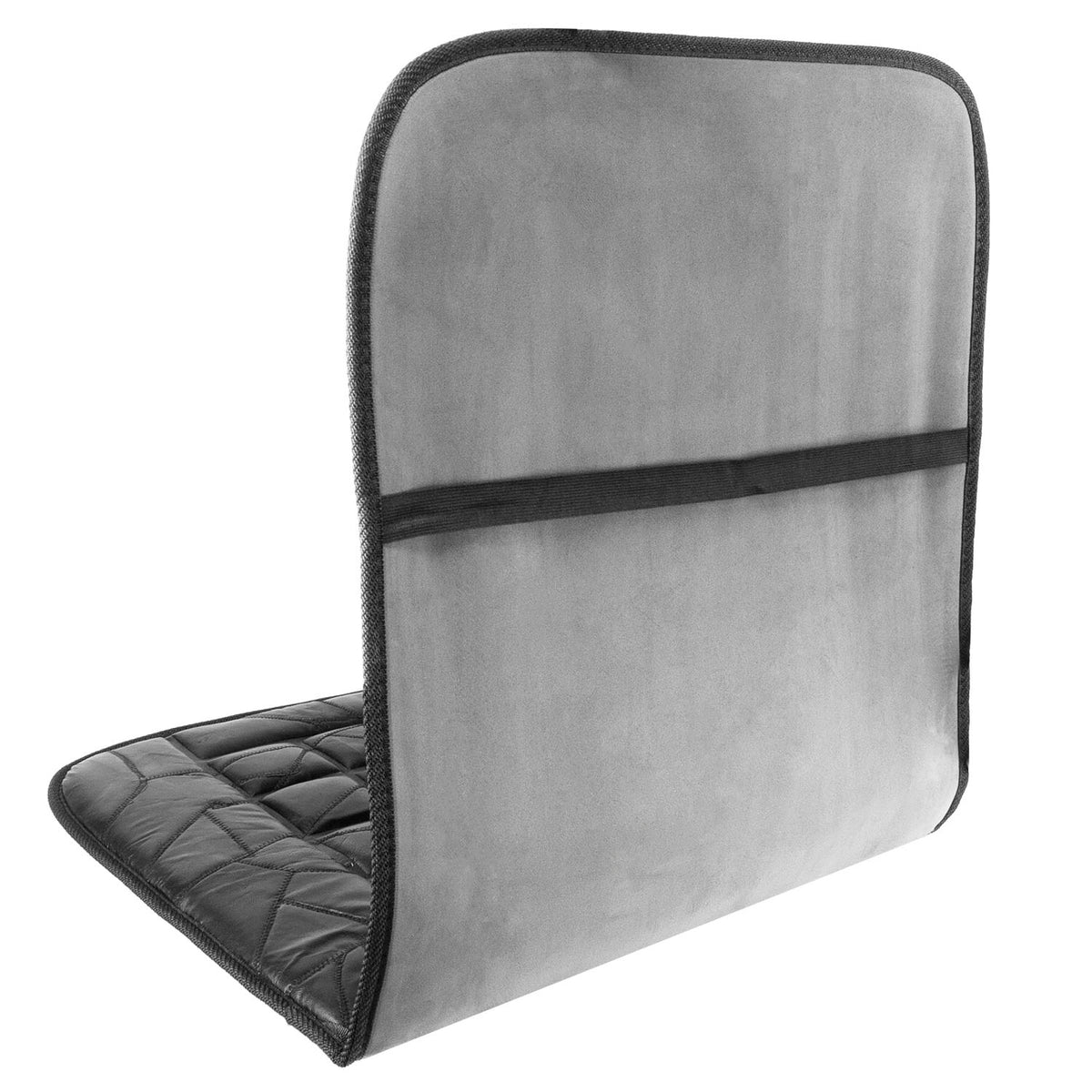 A Orthopaedic Leather Car Seat with a black quilted underside and black trim, shown on a plain white background.