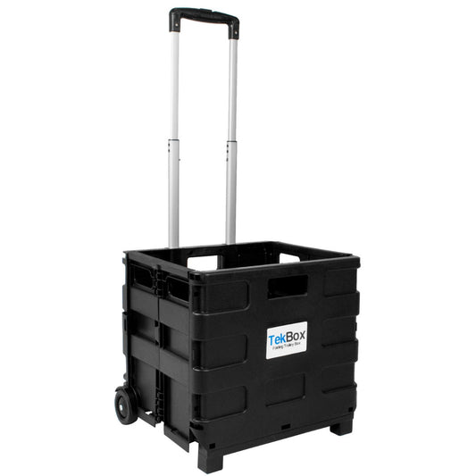 Folding Shopping Trolley Box - Collapsible Pull Crate
