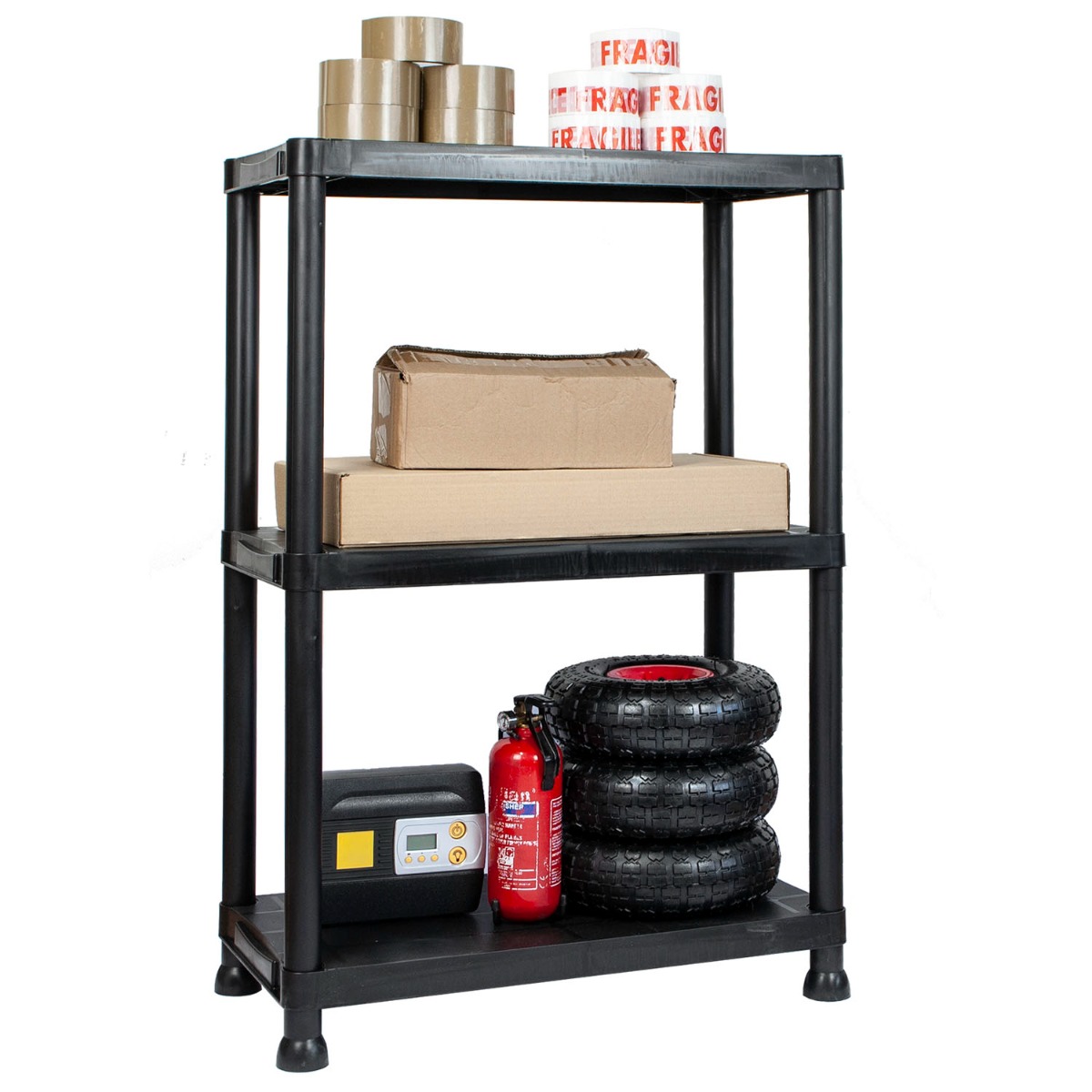 3 Tier Garage Shelving Unit - Easy Assembly Storage Shelves