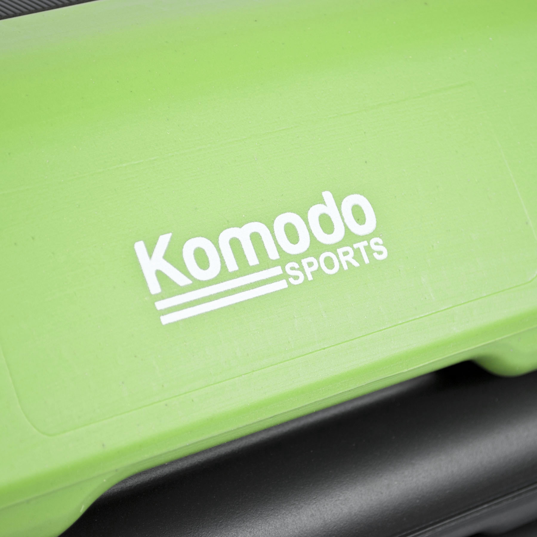 Green 5 level step platform showing all five height levels from 10cm to 30cm with non-slip surface on top