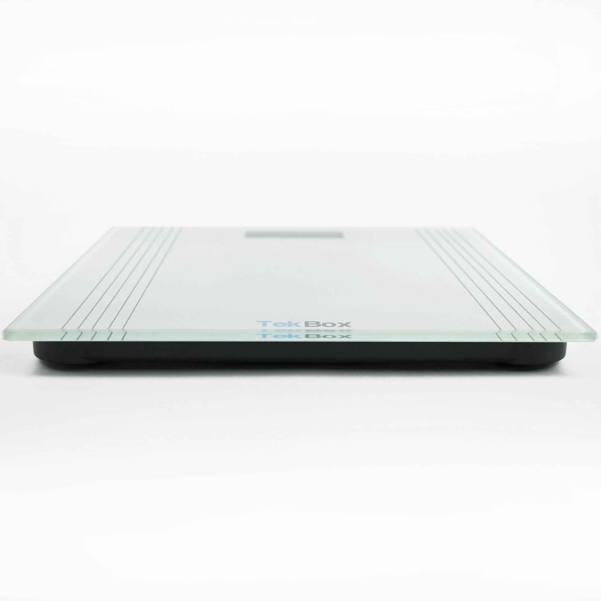Digital bathroom precision weight scales with clear glass platform and easy-to-read digital display on top