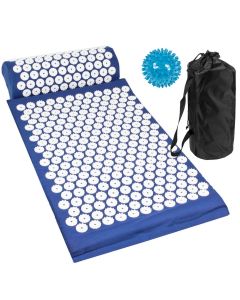 Acupressure Mat, Pillow and Ball Set - Blue