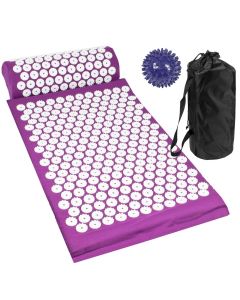 Acupressure Mat, Pillow and Ball Set - Purple