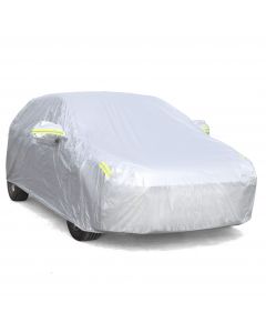 Medium TekBox Car Cover 190T Waterproof Sun UV Rain Snow Vehicle Protection with Strap and Reflective Strips