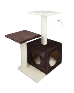 Cat Tree with Scratching Post - Brown