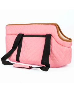 Pink Quilted Pet Carrier
