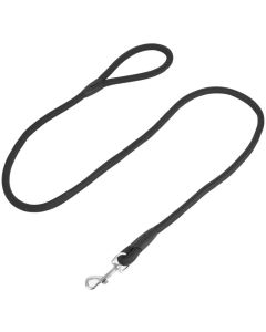 1.5m Black Dog Rope Lead with Collar Hook