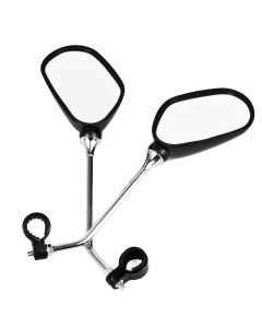 Pair of Oval Bike Mirrors with Reflectors