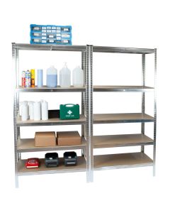 Silver Garage Shelves x2