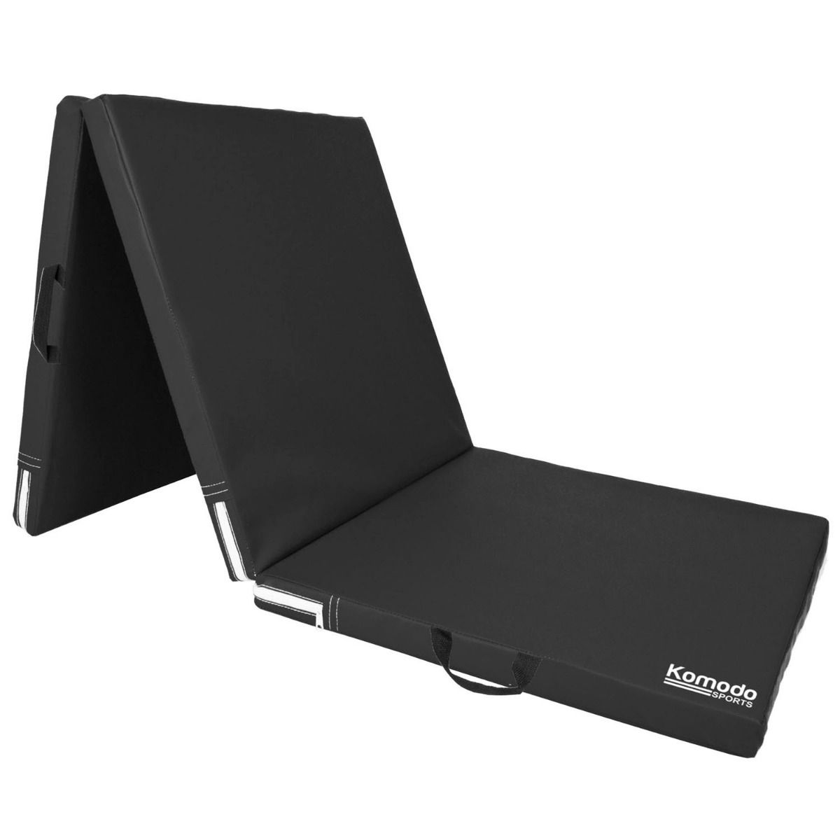 Black Tri Folding Yoga Mat