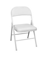 Folding Faux Leather Chair Front view