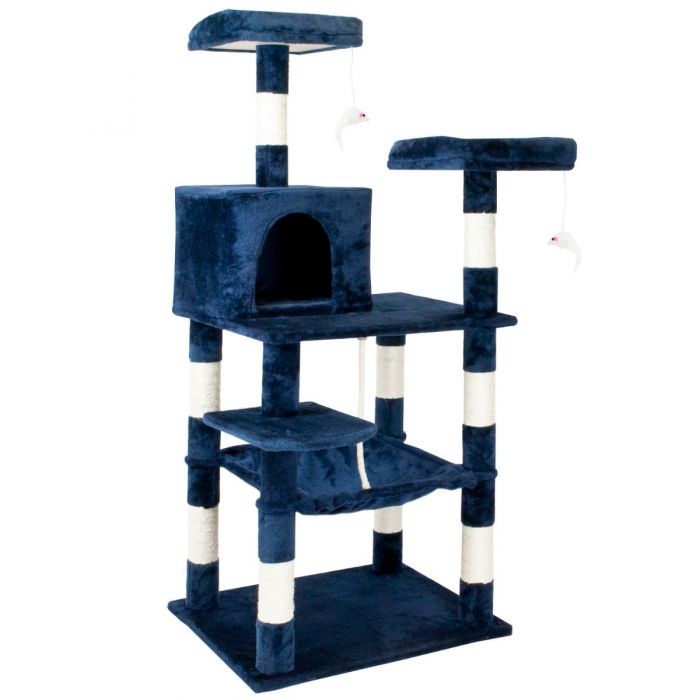 cat tree blue