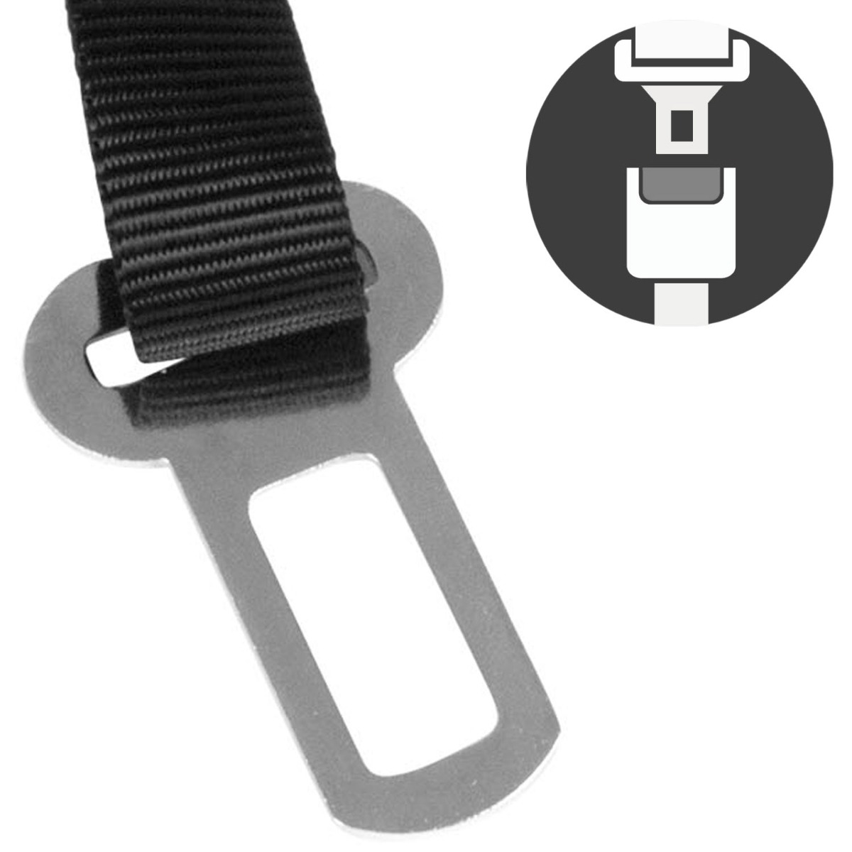 Double dog seat belt showing adjustable straps and 360 rotation clips for securing two dogs in a car seatbelt buckle