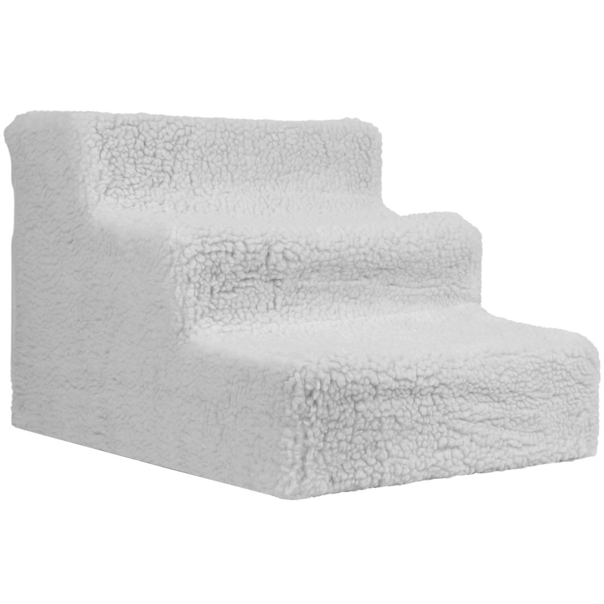 Fleece Covered Pet Stairs Lightweight & Easy to Assemble