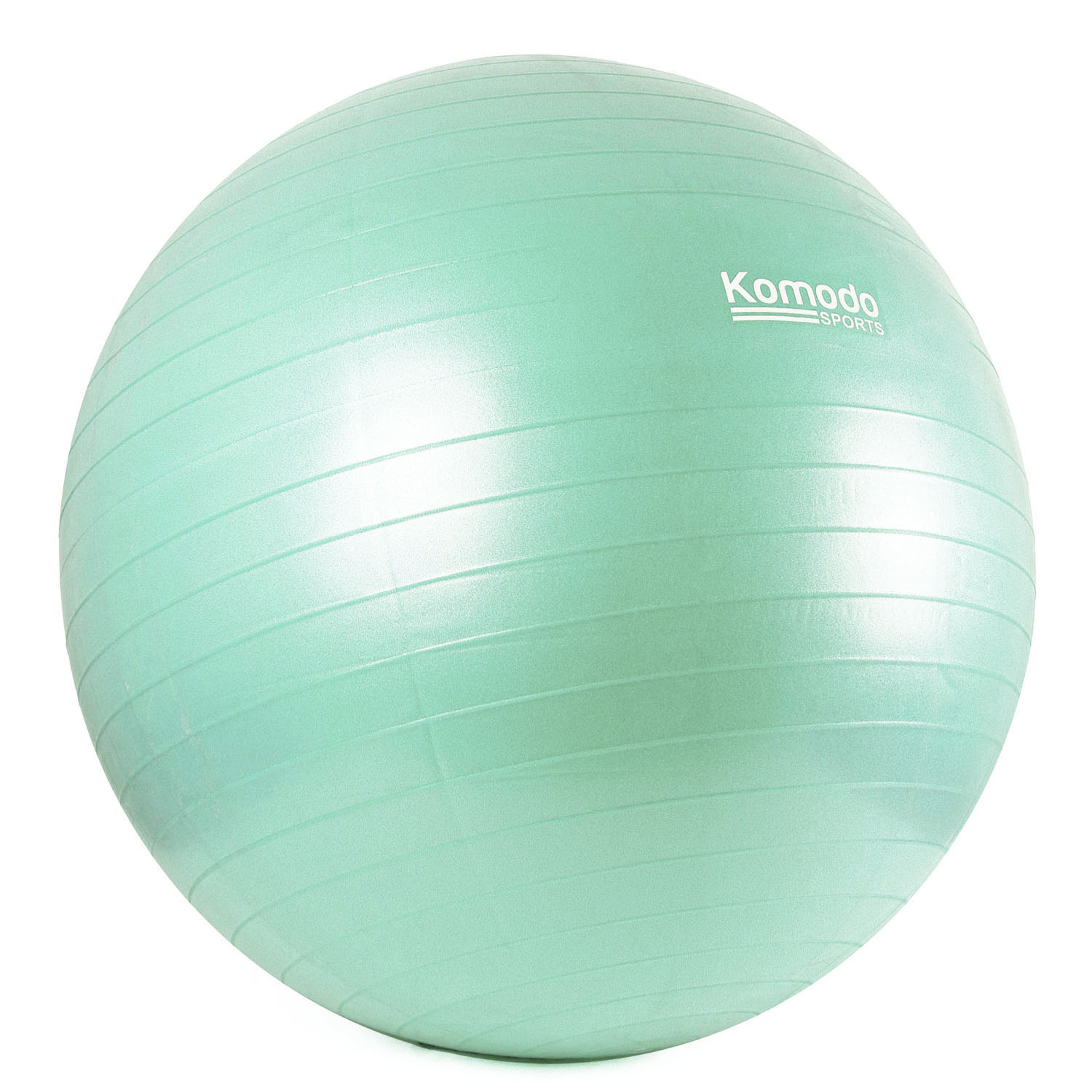 Green 85cm stability exercise ball on a white background for core and balance workouts