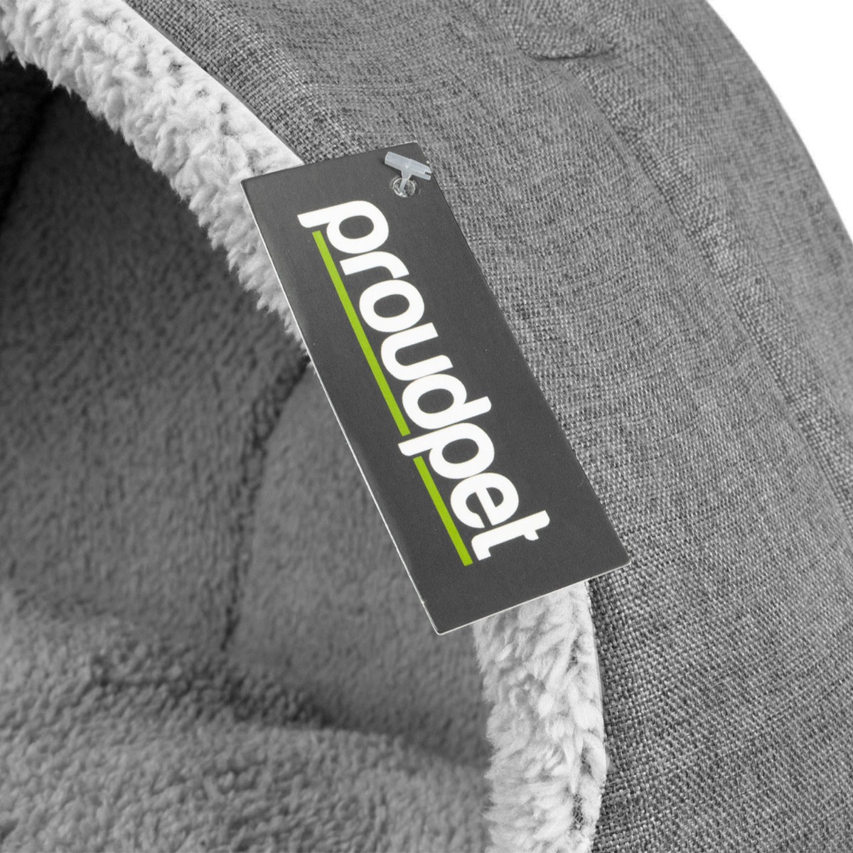 Grey soft fleece cat igloo bed with removable cushion, sturdy dome shape, and machine washable cat bed design