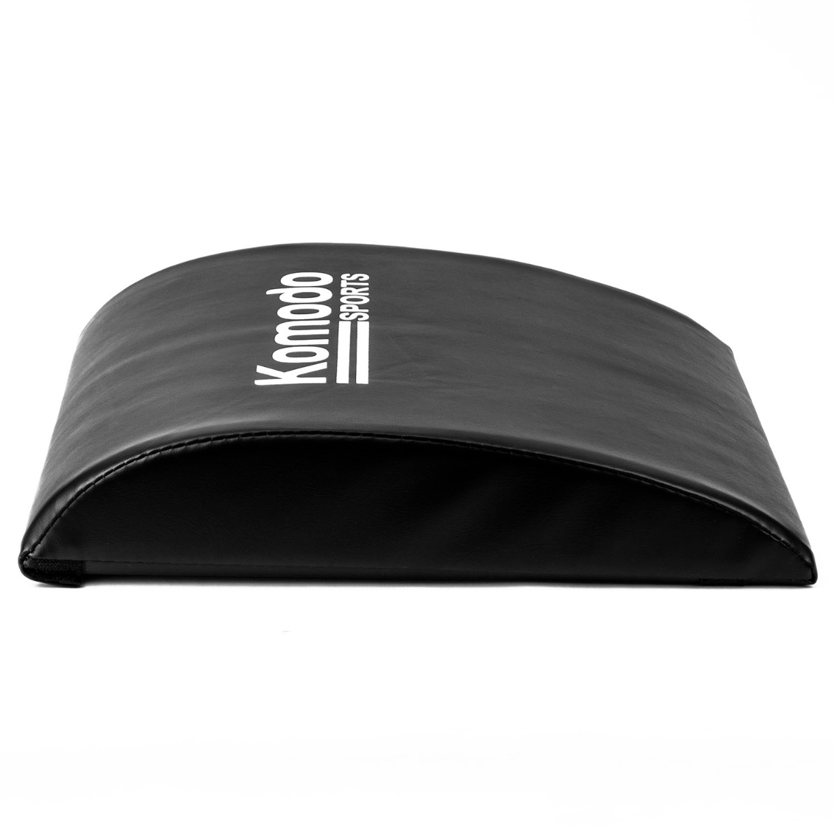 Curved sit up support cushion in black, designed to fit the natural curve of the back for core and ab muscle workouts