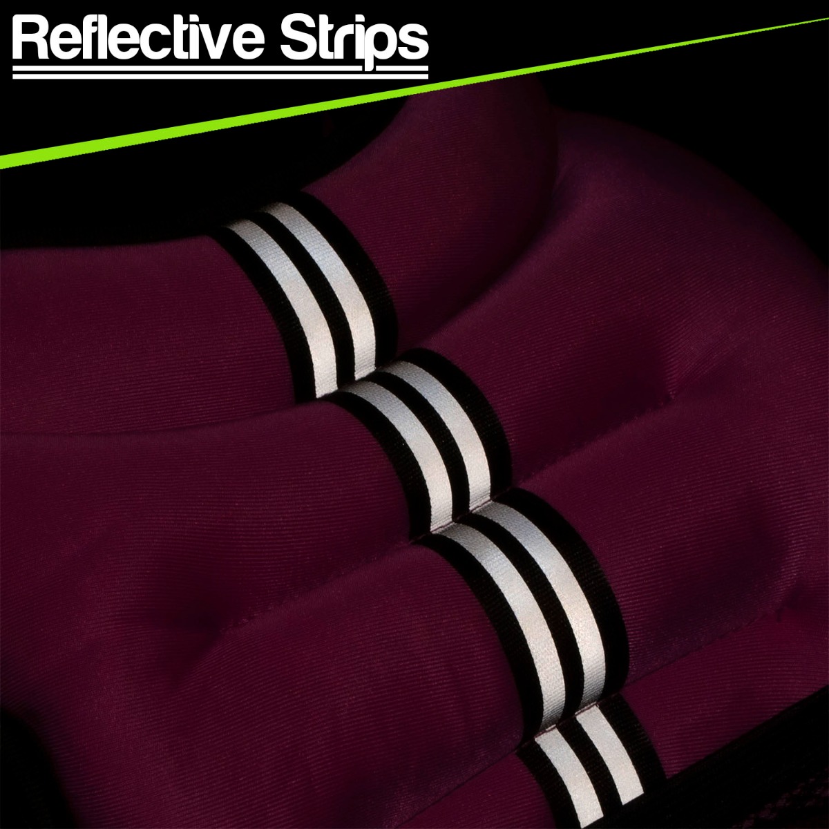 Pink neoprene fitness vest with 12kg weight, adjustable buckles, reflective straps, and breathable material shown flat