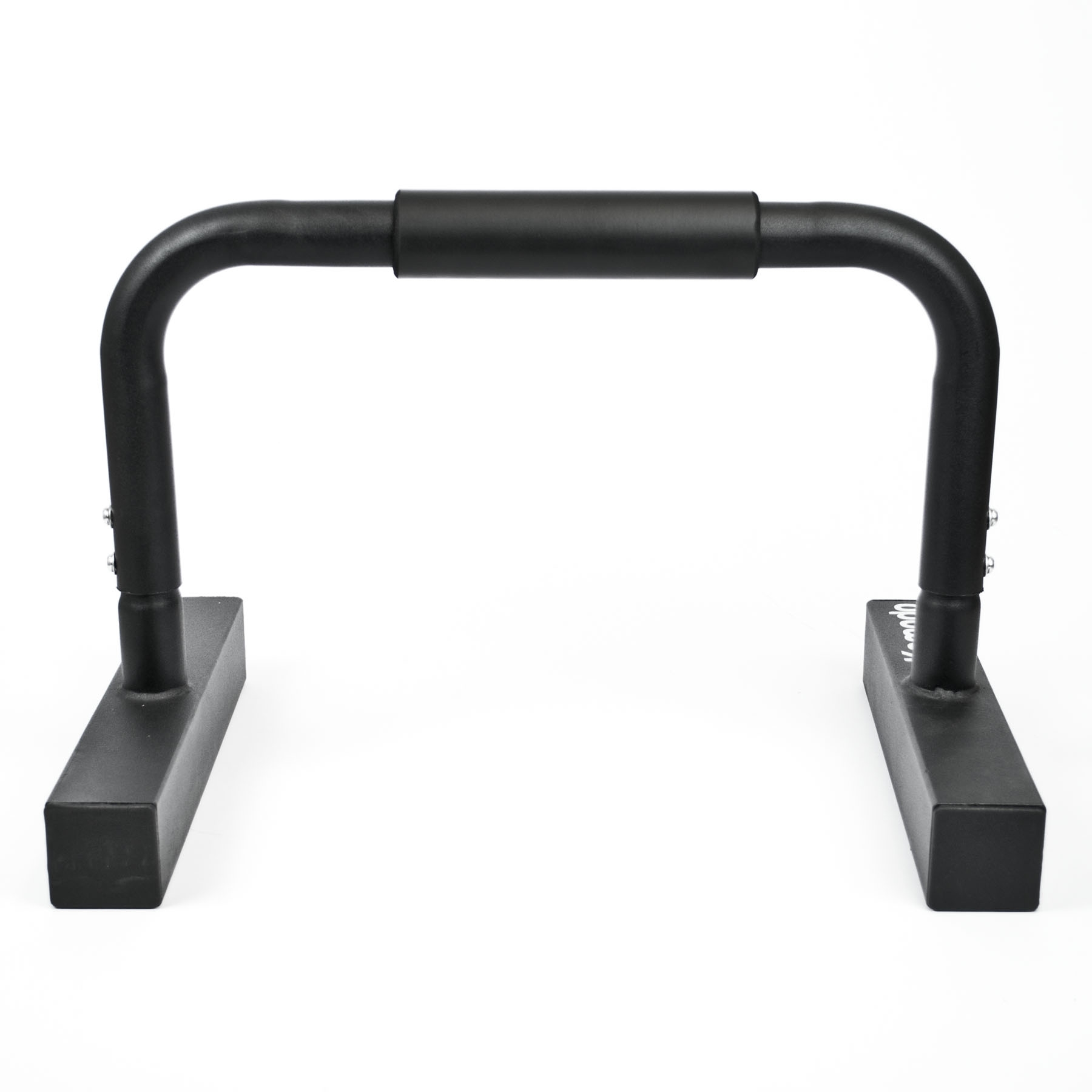 Compact 30cm parallel dip bars made of heavy-duty steel, ideal home gym dip station for dips, push ups, and leg lifts.