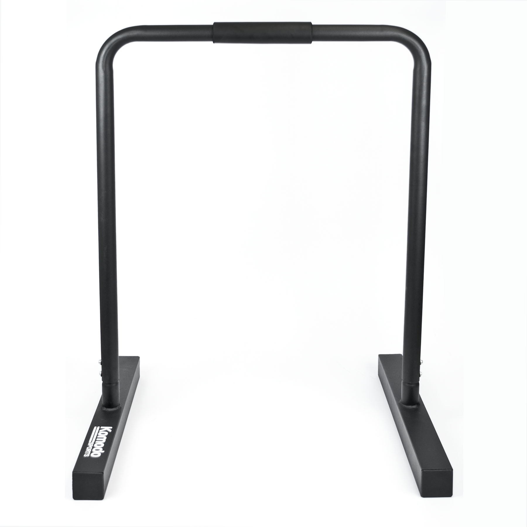 Heavy duty dip bars made of steel tubing, 80cm length, designed for home gym strength training exercises