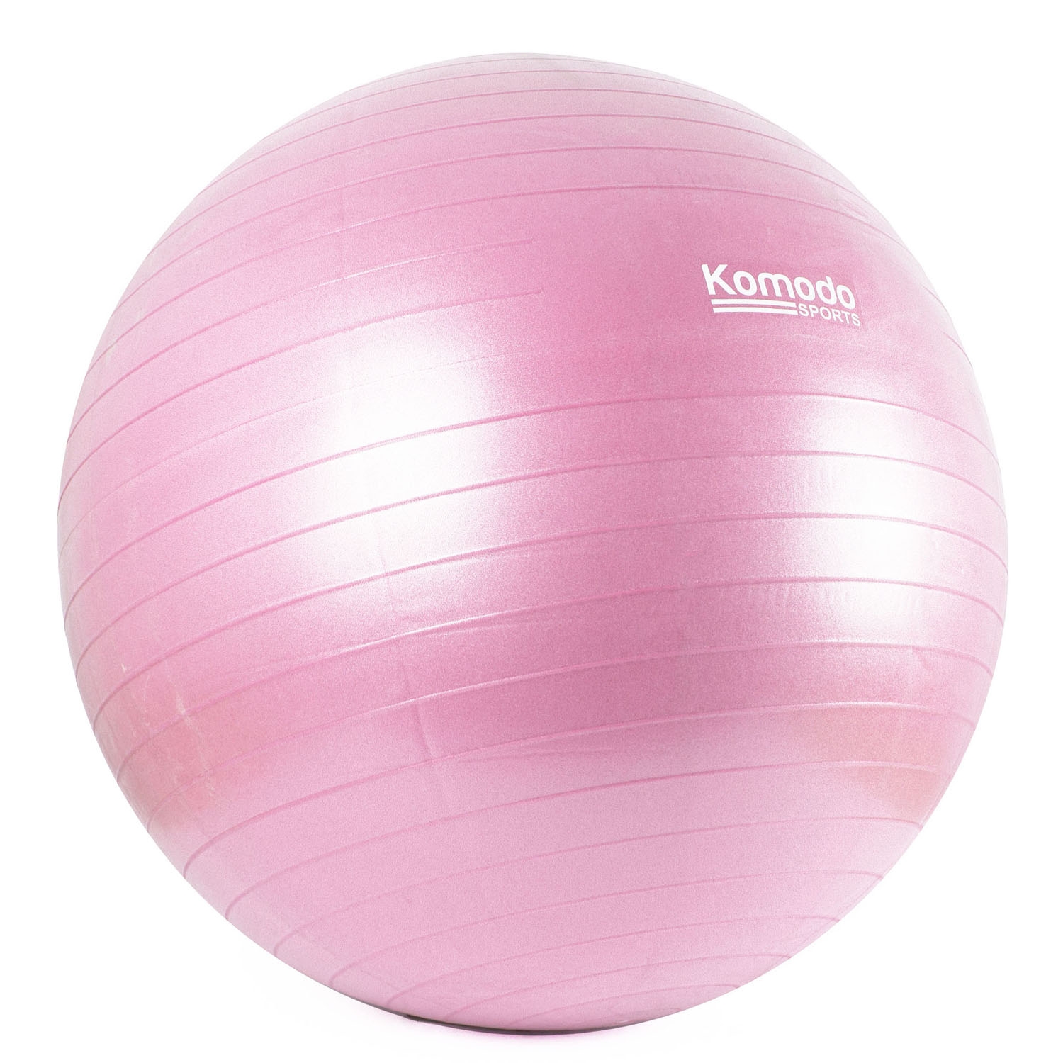 Pink 85cm exercise ball on a white background, used for yoga, core strength, balance, and stability training
