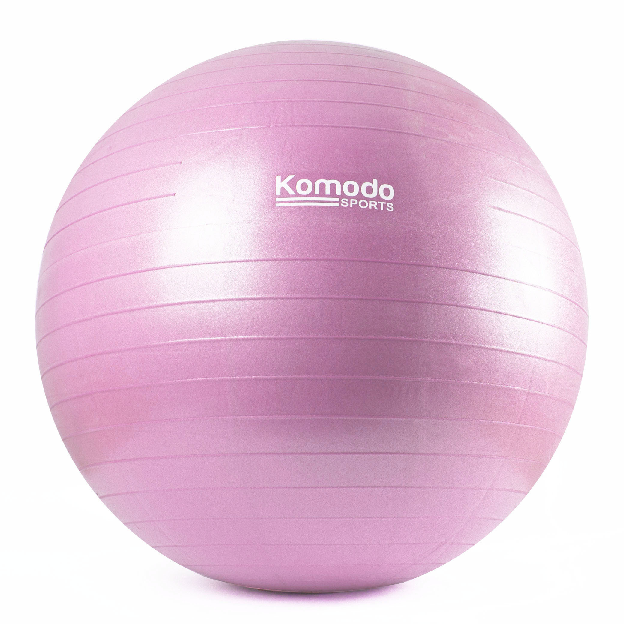Pink 85cm core training ball on a white background, ideal for balance and strength exercises at home or gym