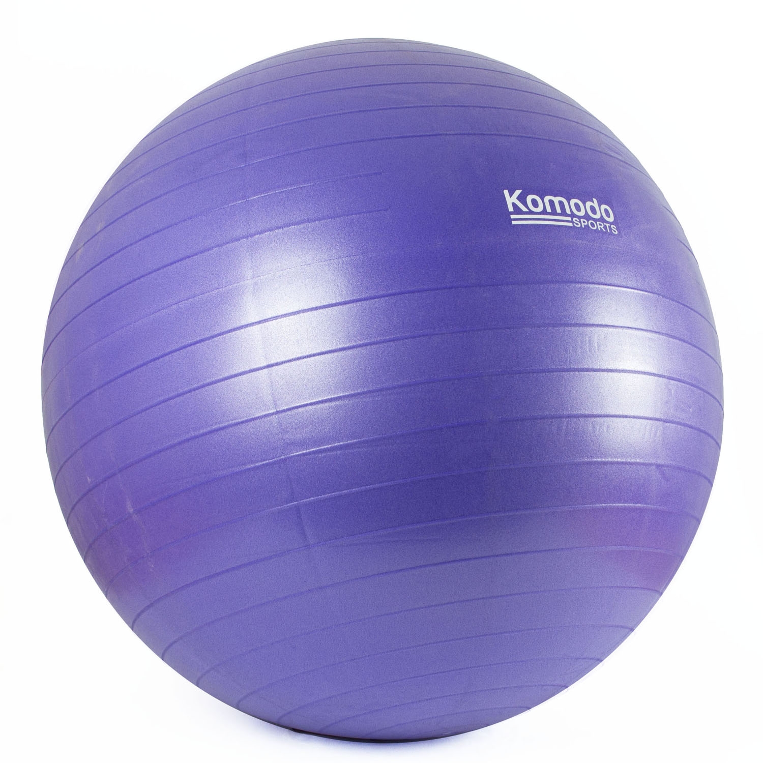 Purple 85cm exercise ball on a white background, designed for core strength, balance, and stability workouts