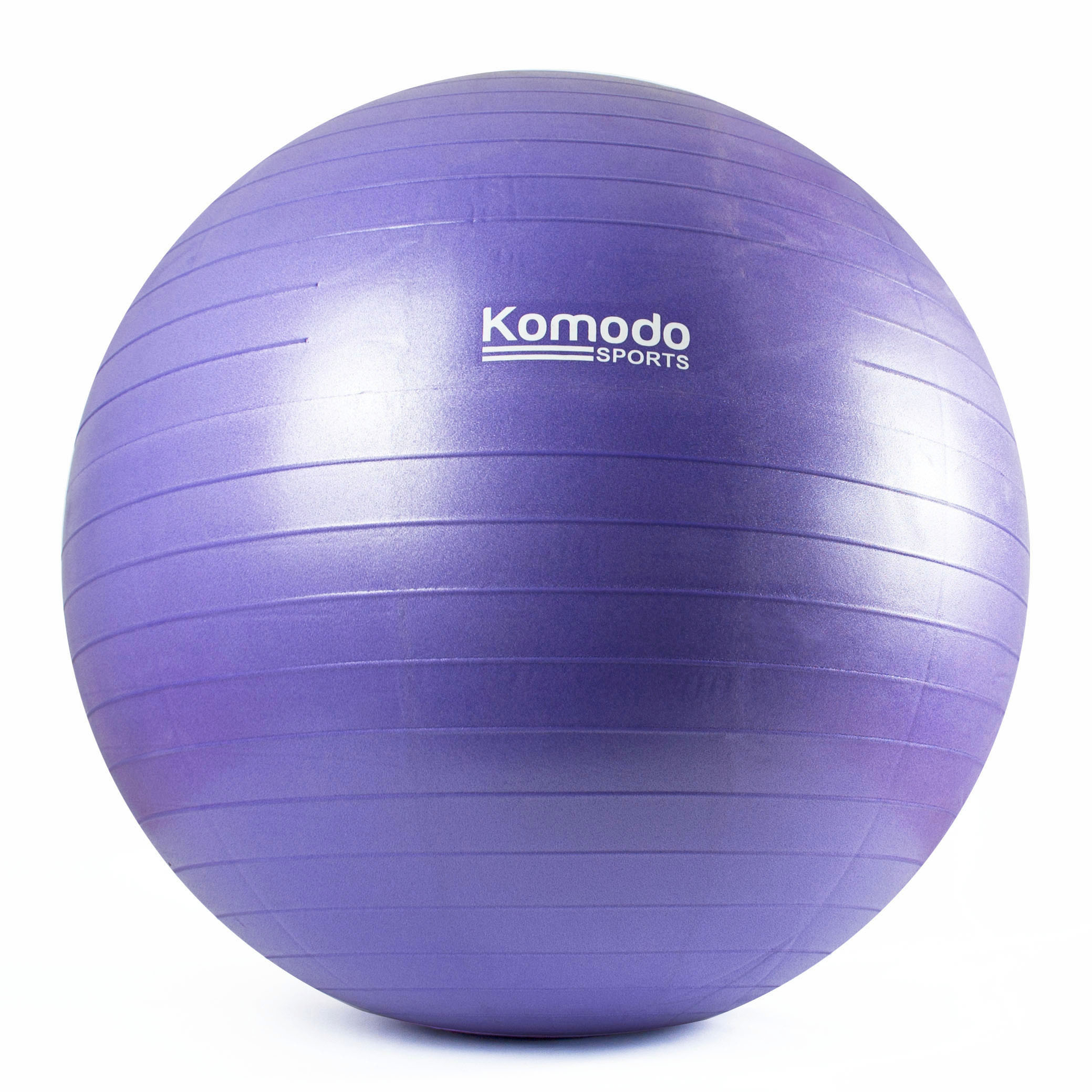 Purple 85cm core strength ball on a white background, designed for balance and stability exercises