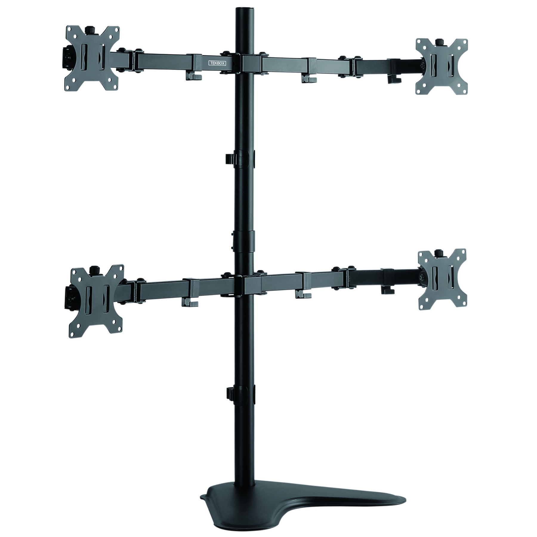 Quad Monitor Mount for 13-32 Inch Screens - Adjustable Stand