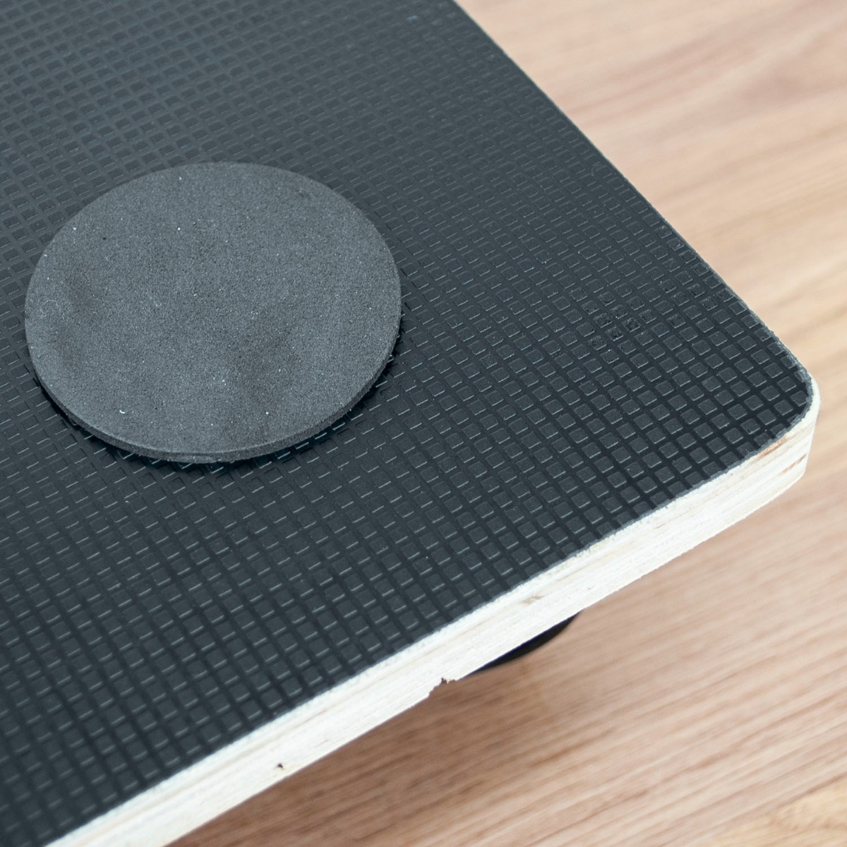 Wooden swivel wheel dolly with 59cm x 49cm platform, anti-slip surface, and full 360-degree rotating wheels for heavy loads