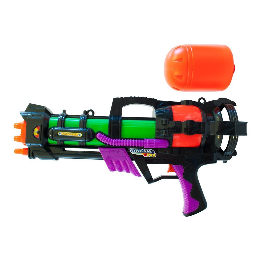23-inch large pump action water gun in bright colours, lightweight with 1.145L water tank for summer fun